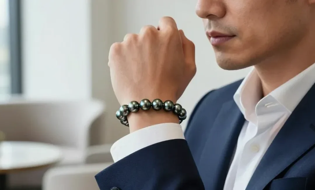 bracelet homme perle de tahiti