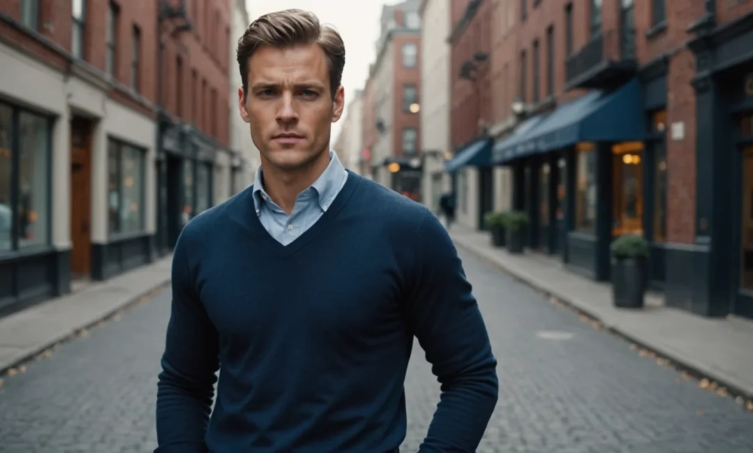 pull avec chemise homme