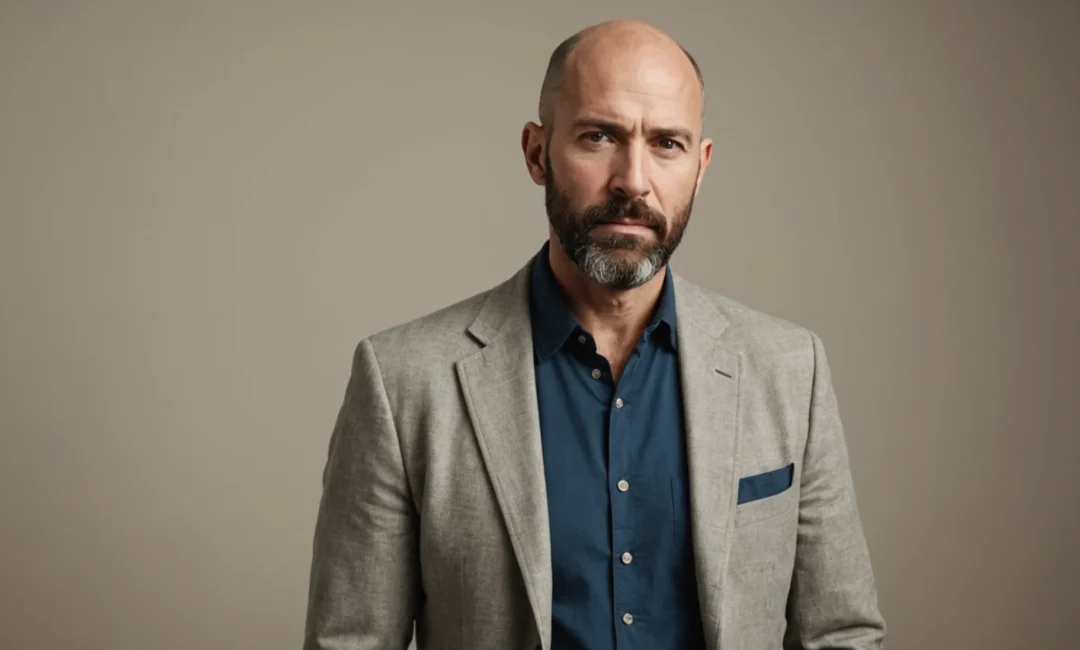 style chauve avec barbe